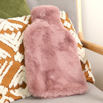 Faux Fur Hot Water Bottle | Dusky Pink