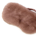 Faux Fur Satin Lined Eye Mask | Dusky Pink