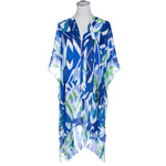 Geometric Print Kimono | Blue & Green