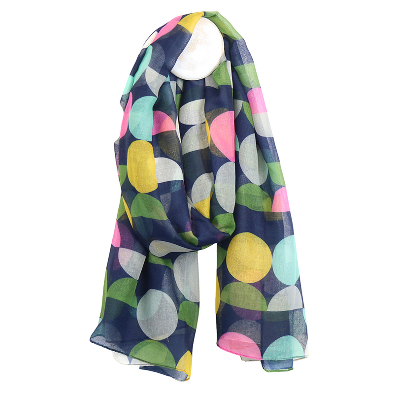 Geometric Spot Print Repreve Scarf | Multicolour