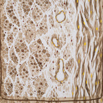 Lightweight Abstract Animal Print Scarf | Beige & White