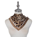 Lightweight Leopard Print Neckerchief | Beige