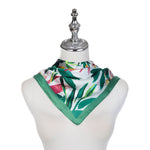 Lightweight Tropical Jungle Neckerchief | Green & Pink