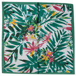 Lightweight Tropical Jungle Neckerchief | Green & Pink