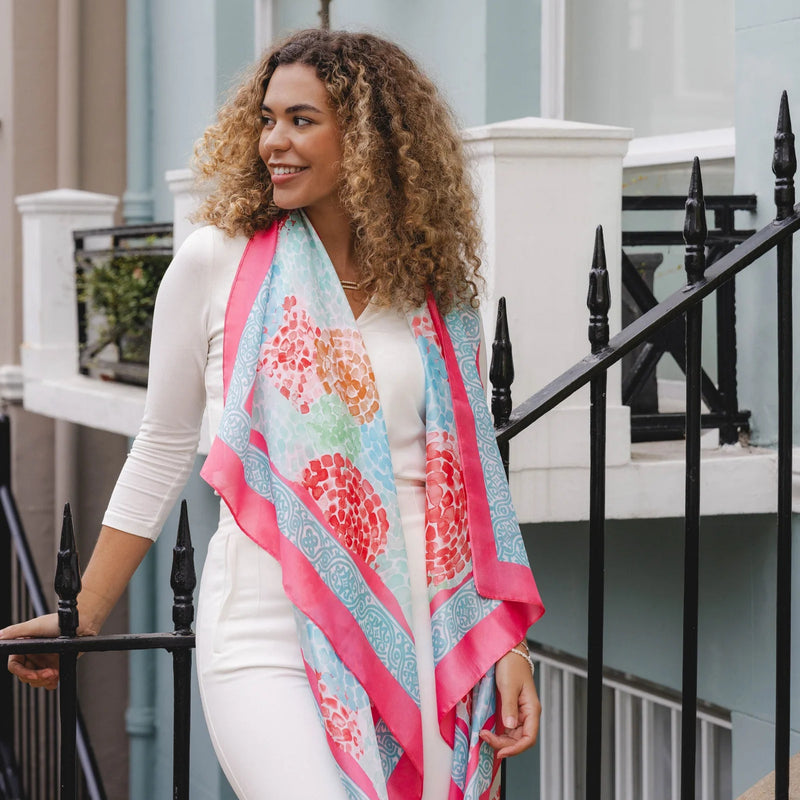 Lightweight Paint Print Scarf | Multicolour