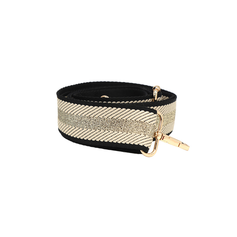 Lurex Bag Strap | Gold & Black