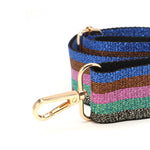 Lurex Rainbow Striped Bag Strap | Multicolour