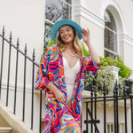 Retro Swirl Print Kimono | Multicolour