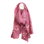 Rose Gold Foil Speckled Scarf | Pink