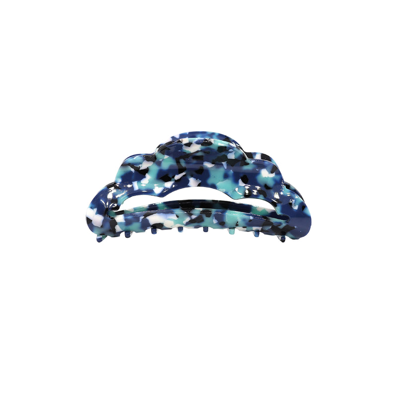 Scallop Hair Claw | Blue Mix