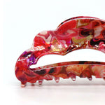 Scallop Hair Claw | Red Mix