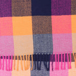 Women's Crinkle Checked Blanket Scarf | Rust/Pink