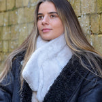 Women's Faux Fur Pull Through Scarf | Dove Grey