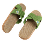 Woven Summer Sliders | Olive Green