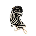 Zebra Print Bag Strap | Black & White