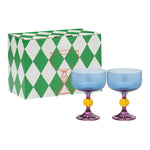 Bliss Cocktail Glasses | Blue & Purple | Set of 2