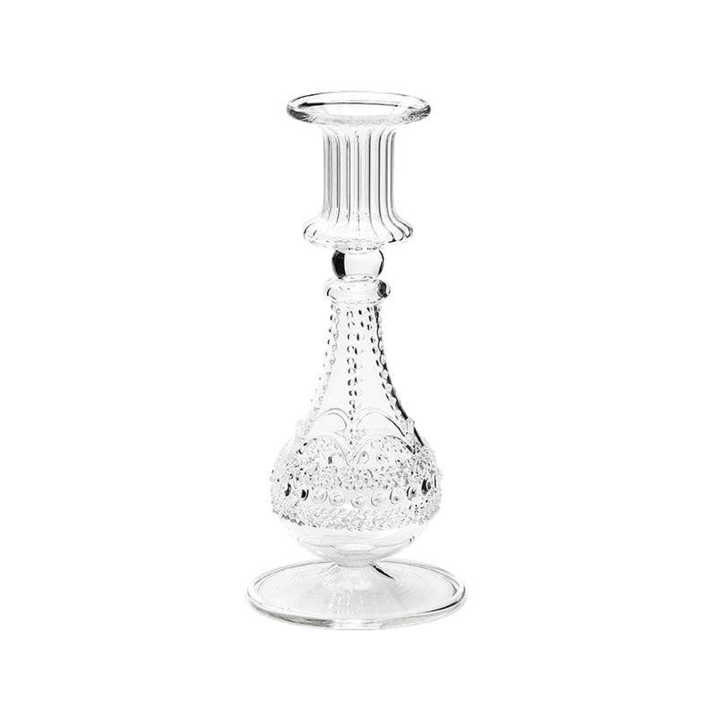 Bounty Taper Candle Holder | Glass | 19cm