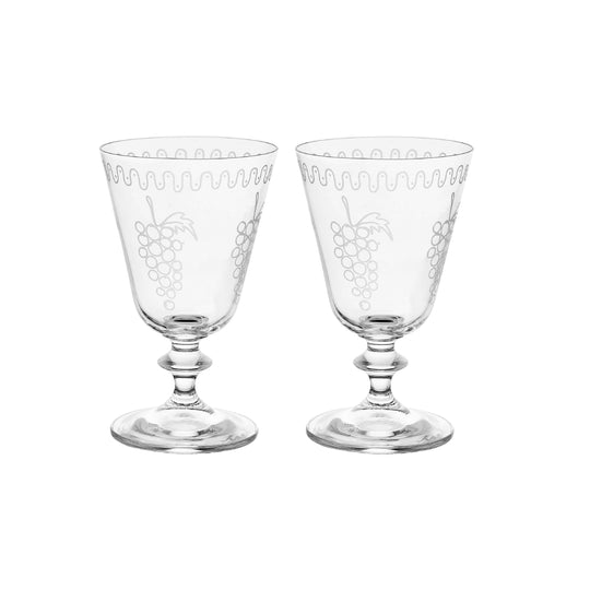 Grapevine Short Wine Glasses | 15cm | Set of 2