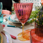 Jazzy Wine Glass | Pink & Orange