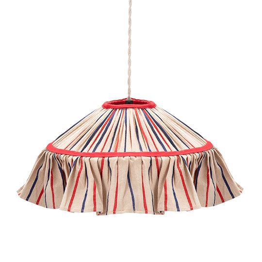 Rayure Frill Ceiling Lamp | Red & Blue | 36cm