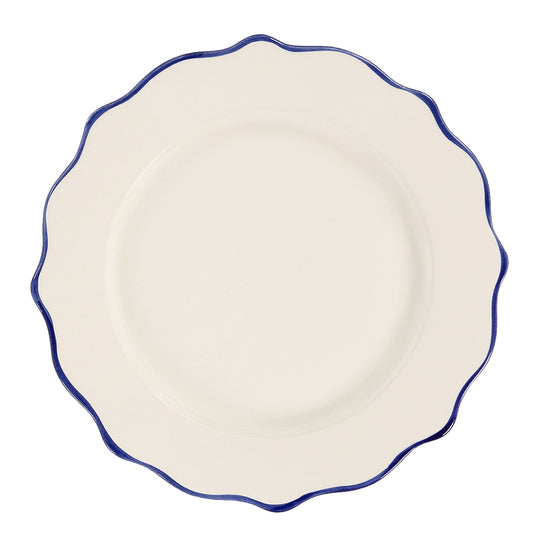 Scalloped Ceramic Dinner Plate | Marine Blue | 26.5cm