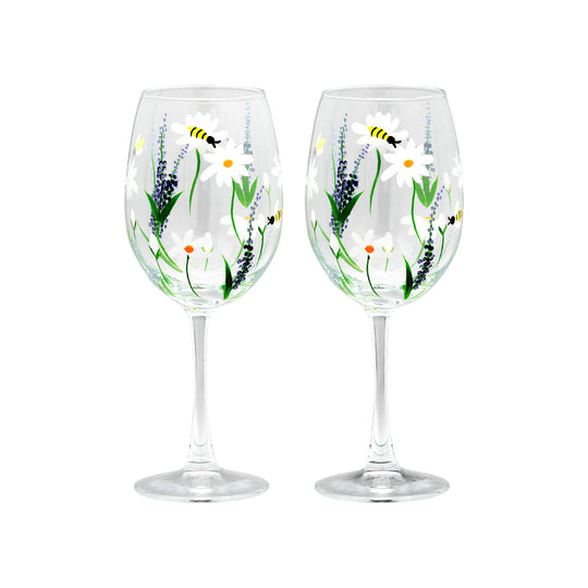 Springtime Toast Wine Glasses | 22.5cm | Set of 2