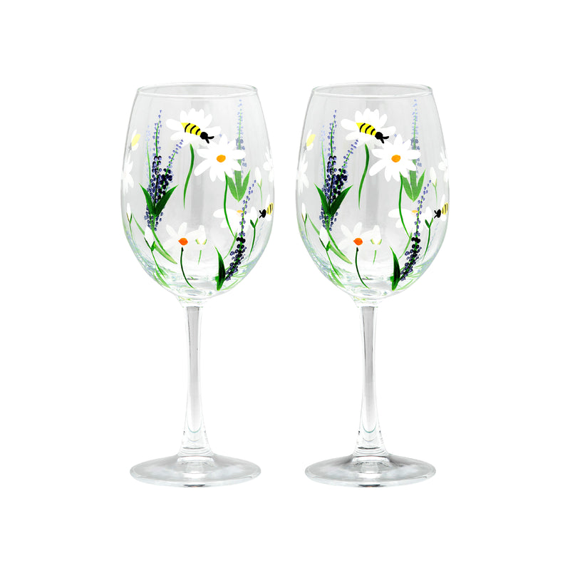 Springtime Toast Wine Glasses | 22.5cm | Set of 2