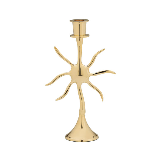 Sunny Brass Candle Holder | 25cm