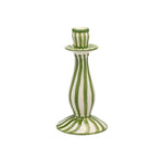 Unity Stripe Candle Holder | Green & White