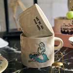 Ceramic 'We're All Mad Here' Cappuccino Mug | Alice in Wonderland Collection