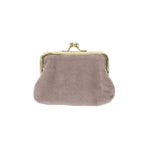 Velvet Lips Clip Closure Coin Purse | Taupe