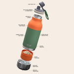 Barky Dog Travel Water & Food Bottle | Pastel Green | 1L