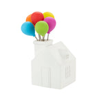 Balloon-Tipped Snack Forks in House Holder | Set of 6