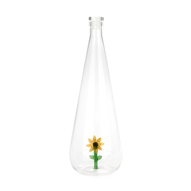 Botanical Sunflower Glass Bottle | 1L