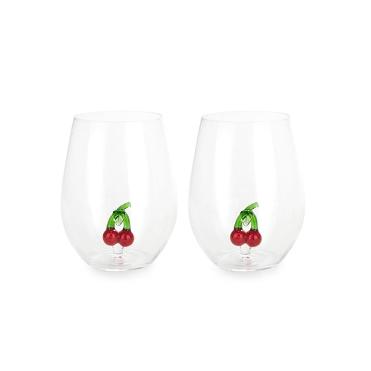 Botanical Cherry Glasses | Set of 2