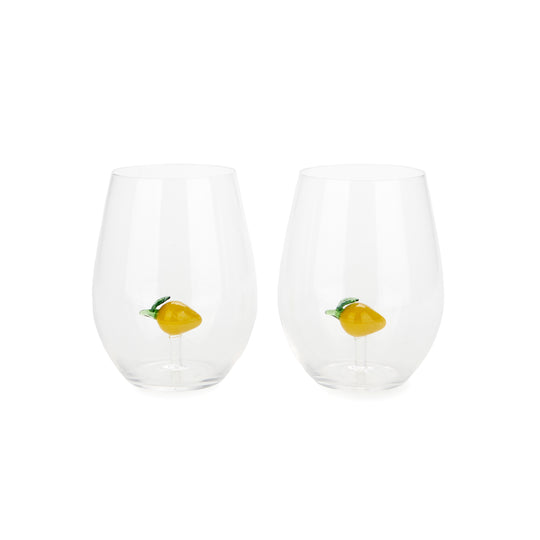 Botanical Lemon Glasses | Set of 2