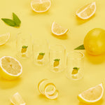 Botanical Lemon Shot Glasses | Set of 4
