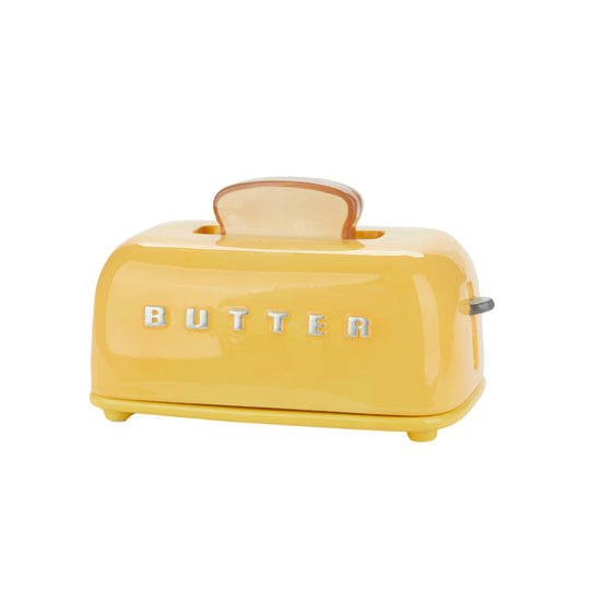 Ceramic Toaster Butter Dish | Mustard