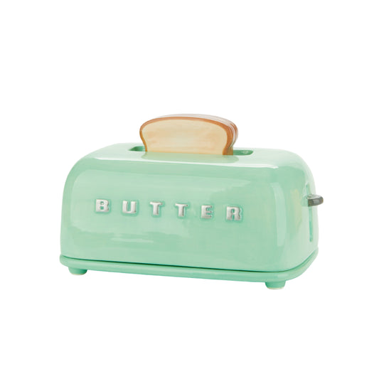 Ceramic Toaster Butter Dish | Turquoise