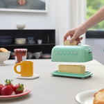 Ceramic Toaster Butter Dish | Turquoise
