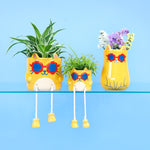 Cool Cat Vase | Yellow | 17cm