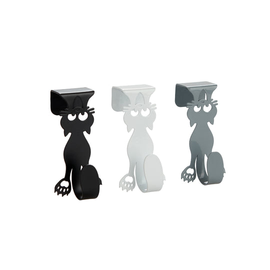 Curious Cat Drawer Hooks | Set of 3