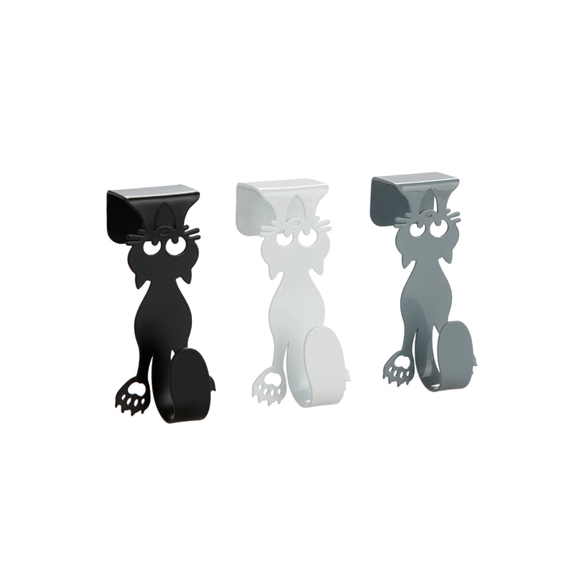 Curious Cat Drawer Hooks | Set of 3