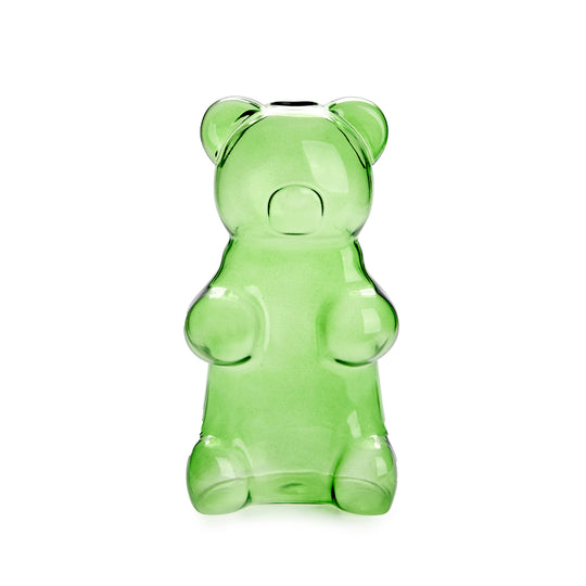 Glass Gummy Bear Vase | Green