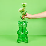 Glass Gummy Bear Vase | Green
