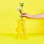 Glass Gummy Bear Vase | Yellow