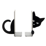 Metal Bookends | Hiding Cat | Set of 2
