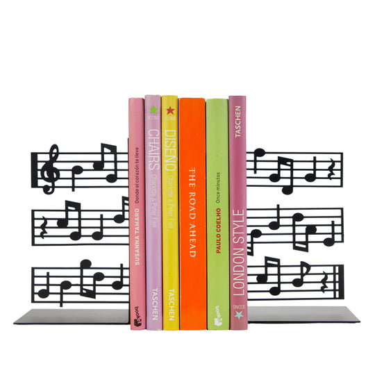 Metal Bookends | Musical Notes | Set of 2