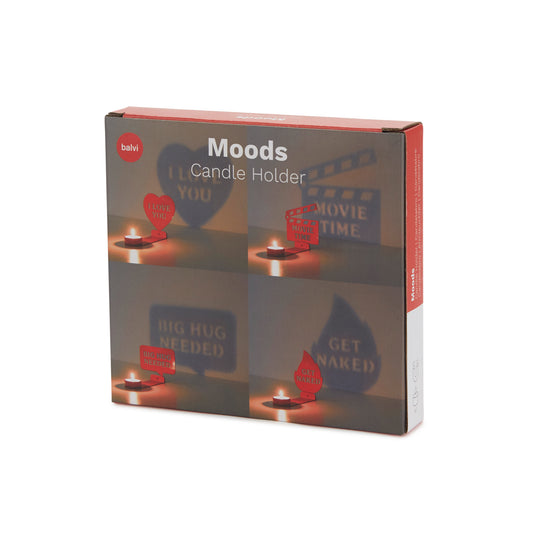 Message Tealight Holders | Red | Set of 4