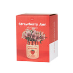 Novelty Jar Vase | Strawberry Jam | 13cm